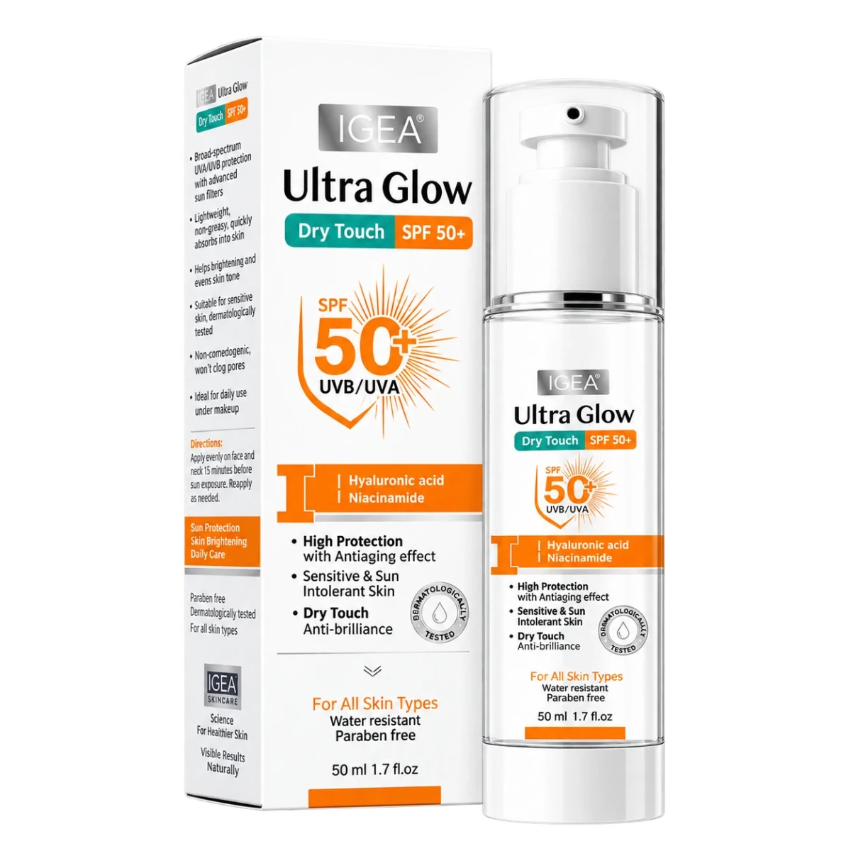 ULTRA GLOW, Dry Touch SPF 50+ - IGEA Group