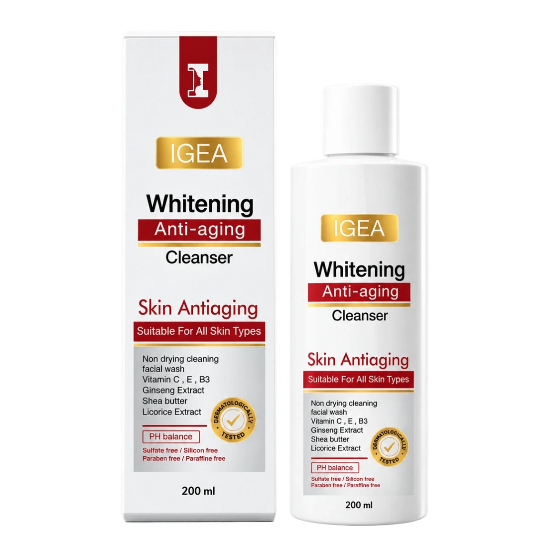 Whitening Anti-Aging Cleanser 200 ml - IGEA Group