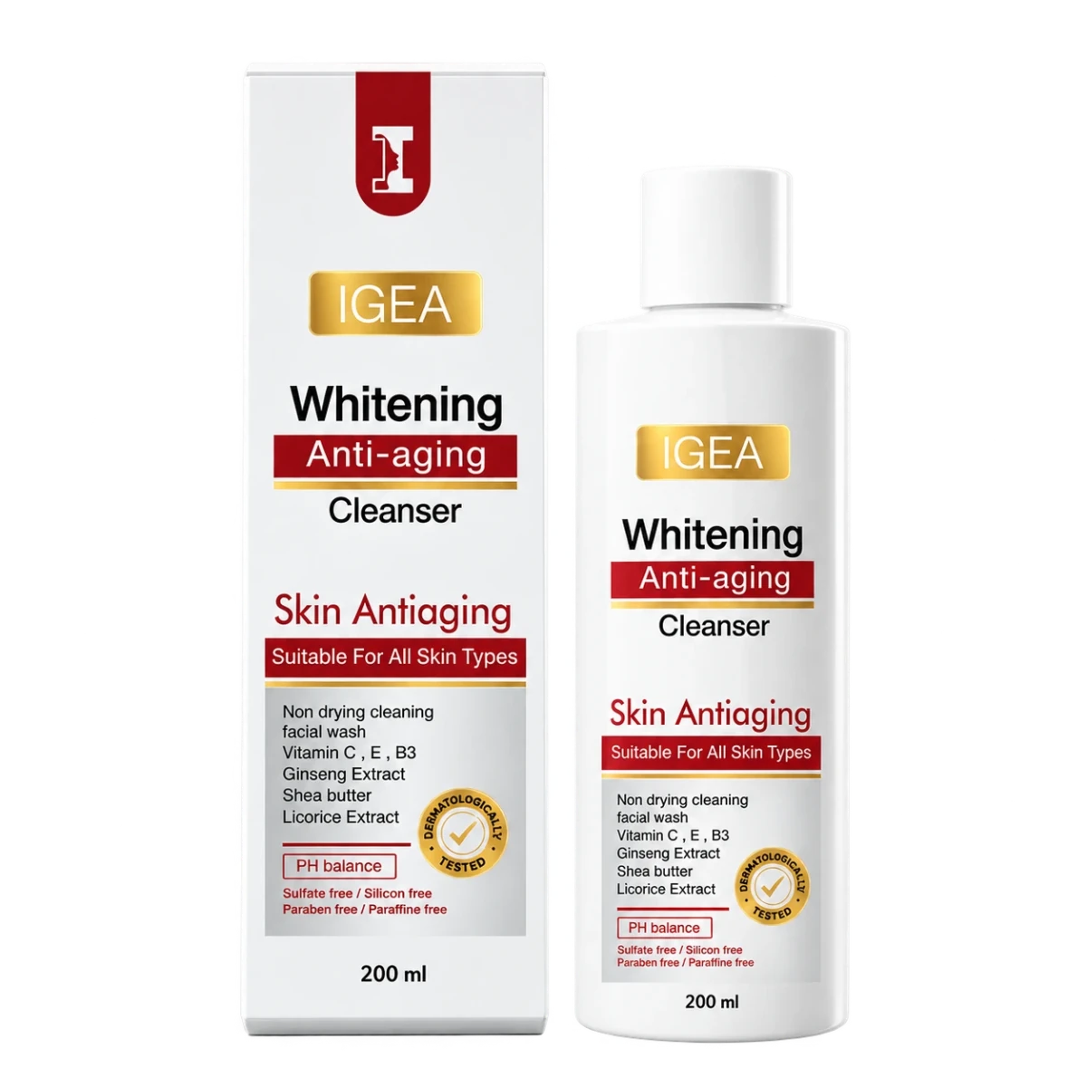 Whitening Anti-Aging Cleanser 200 ml - IGEA Group